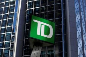 A Toronto-Dominion Bank sign is seen outside of a branch in Ottawa