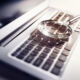 magnifying glass on laptop