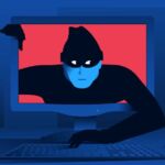 Photo illustration of a computer hacker.