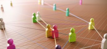 Photo illustrating concept of networking.