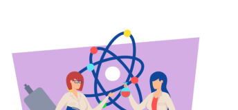 Illustration of concept of scientific advancement.