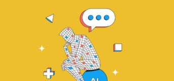 Illustration of AI large language model (LLM) thinking.