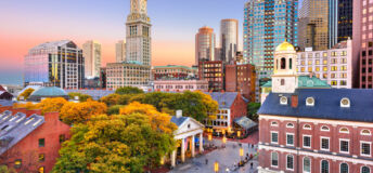 Boston, Massachusetts, USA Downtown Skyline