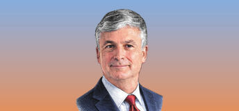 Illustration of Russell Deakin, managing partner, Aceana Group, a single family office in Miami
