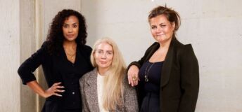 Photo of Unconventional Ventures' general partners (L-R) Nora Bavey, Alexis Horowitz-Burdick and Thea Messel.