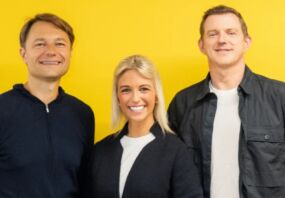 Photo of Dig Ventures general partners Ryti Vitkauskas and Melissa Klinger and founding partner Ross Mason.